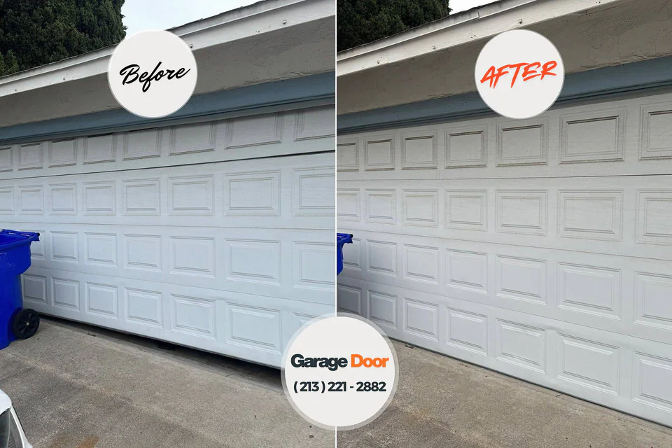 Before and after: garage door repair Foristell, MO